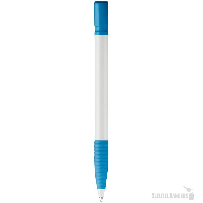 Balpen Nash grip hardcolour wit / lichtblauw