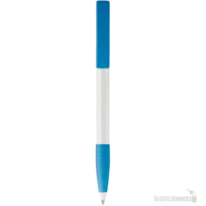 Balpen Nash grip hardcolour wit / lichtblauw