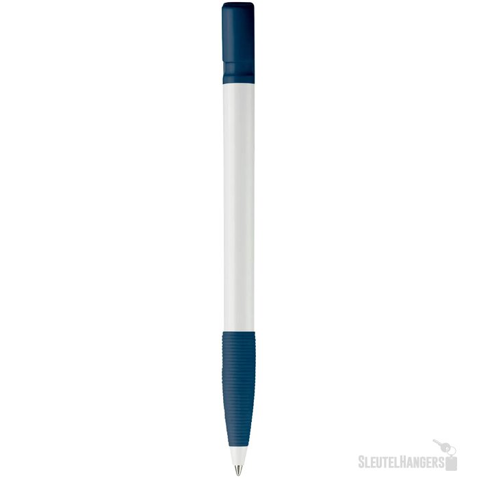 Balpen Nash grip hardcolour wit / donkerblauw