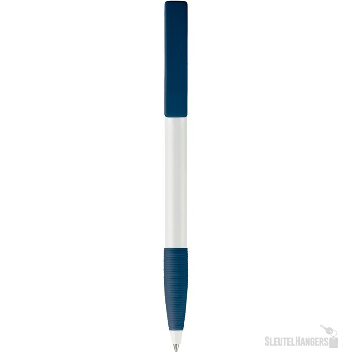 Balpen Nash grip hardcolour wit / donkerblauw