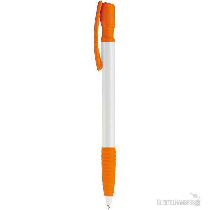 Balpen Nash grip hardcolour wit / oranje