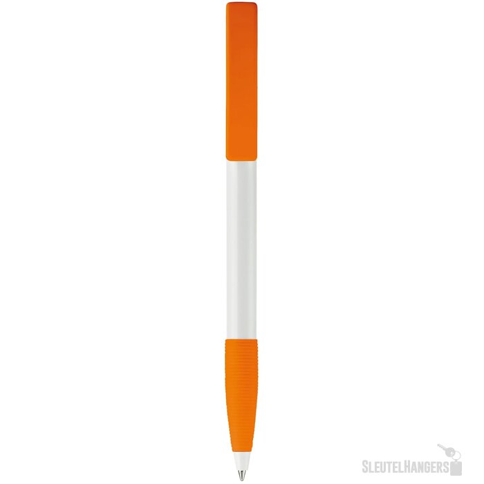 Balpen Nash grip hardcolour wit / oranje