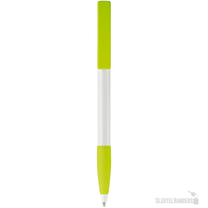 Balpen Nash grip hardcolour wit / lichtgroen