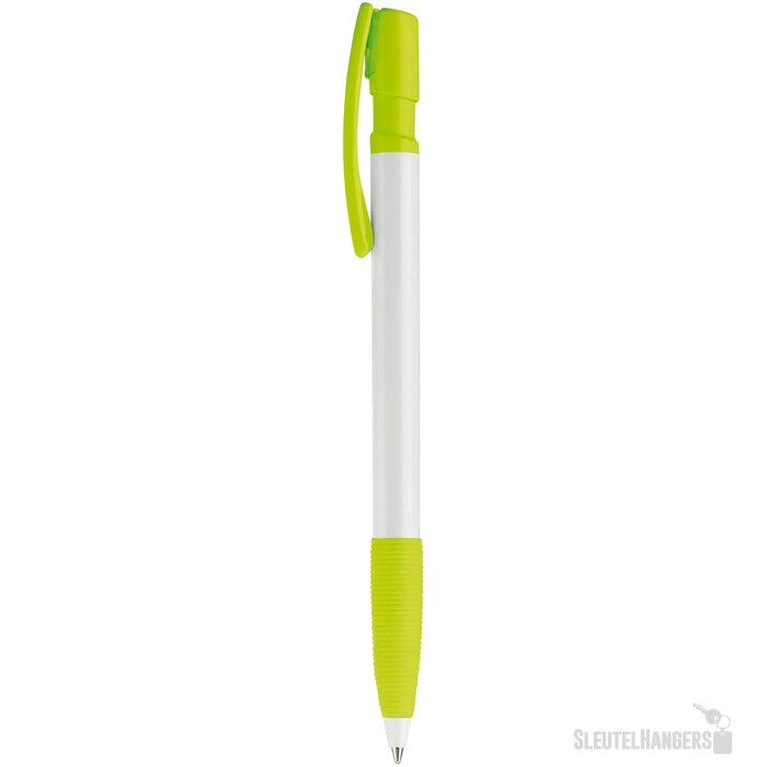 Balpen Nash grip hardcolour wit / lichtgroen