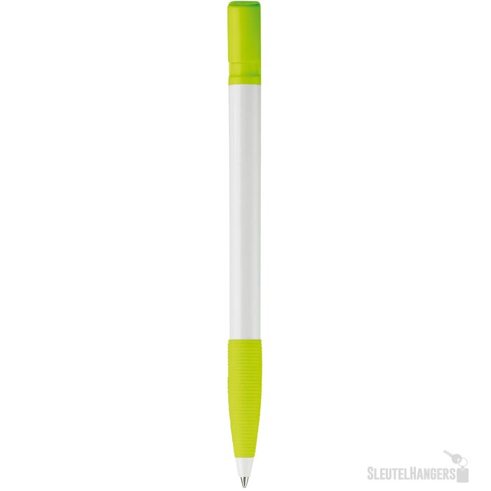 Balpen Nash grip hardcolour wit / lichtgroen