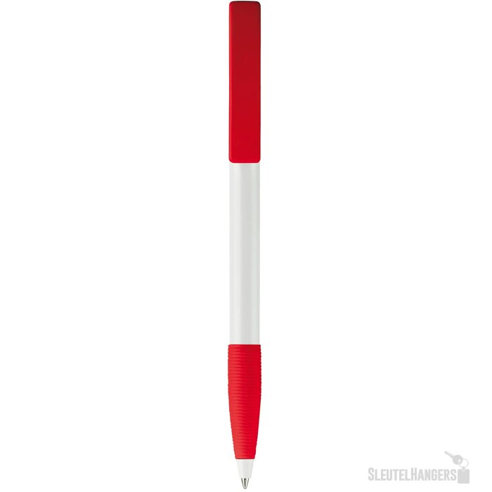 Balpen Nash grip hardcolour wit / rood