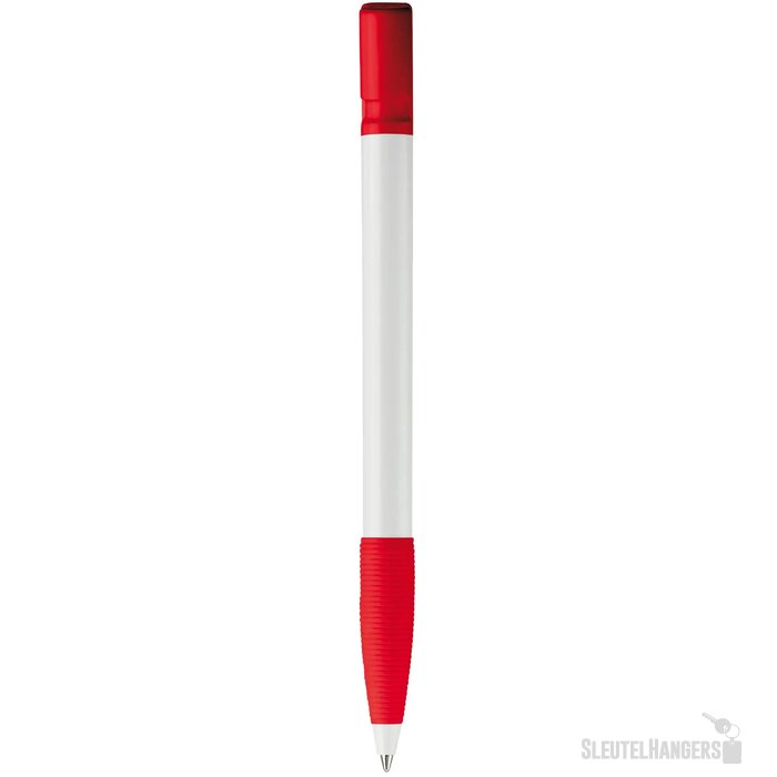 Balpen Nash grip hardcolour wit / rood