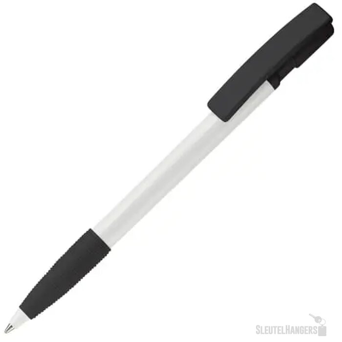 Balpen Nash grip hardcolour wit / zwart