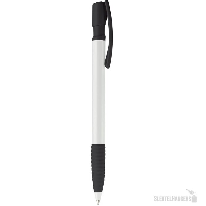 Balpen Nash grip hardcolour wit / zwart