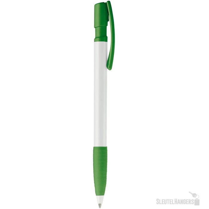 Balpen Nash grip hardcolour wit / groen