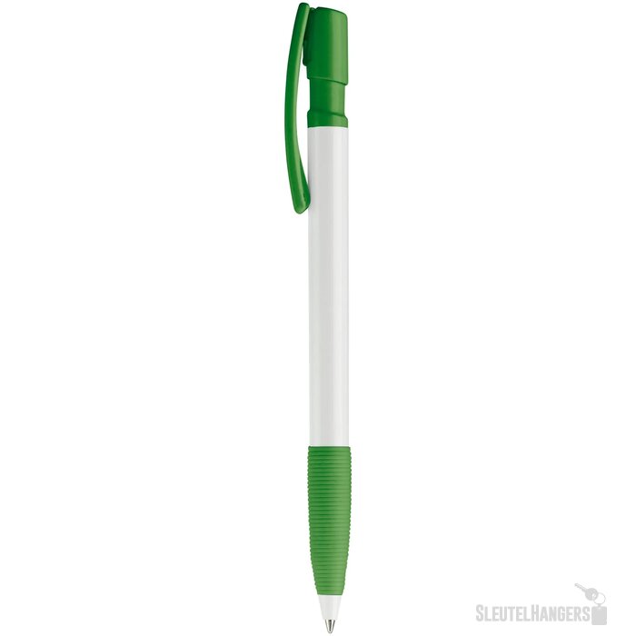 Balpen Nash grip hardcolour wit / groen