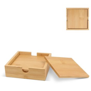 Bamboe onderzetterset (4 stuks) natuur