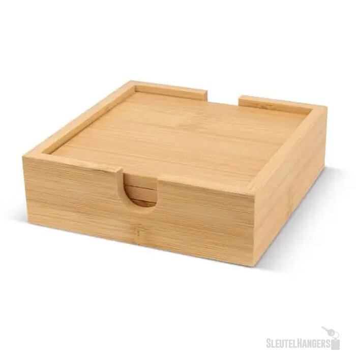 Bamboe onderzetterset (4 stuks) natuur