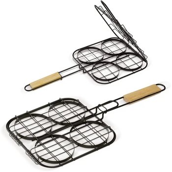 Barbecue hamburgergrill hout