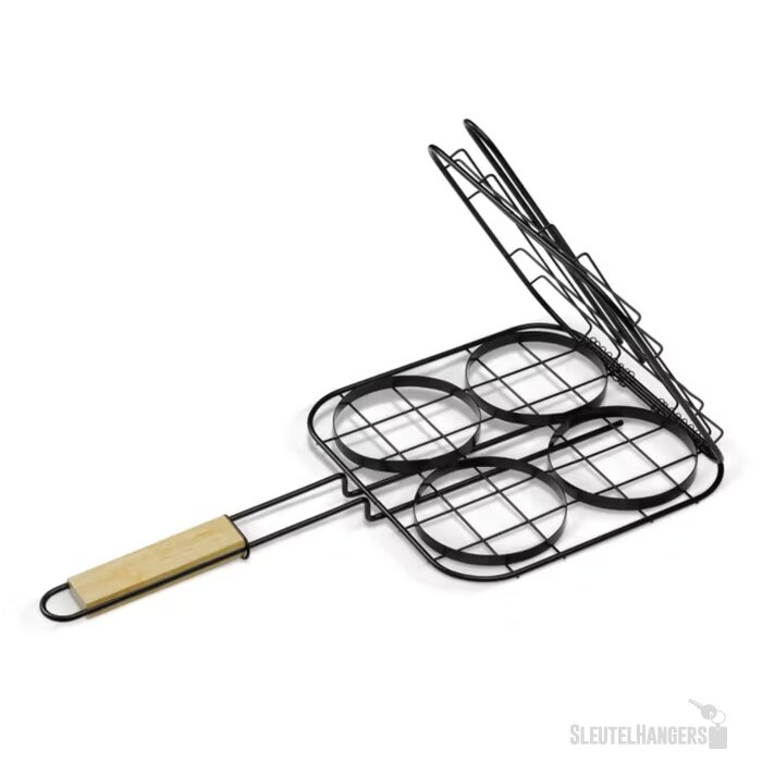 Barbecue hamburgergrill hout