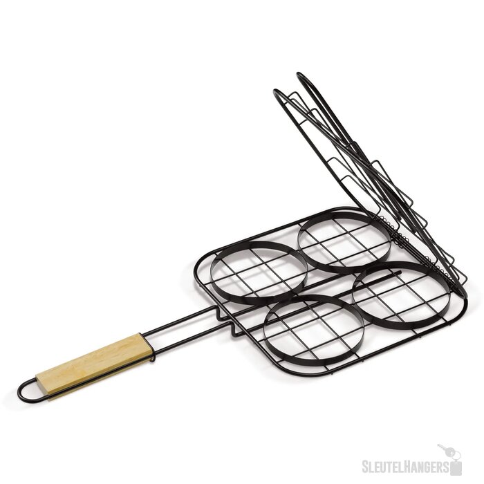 Barbecue hamburgergrill hout