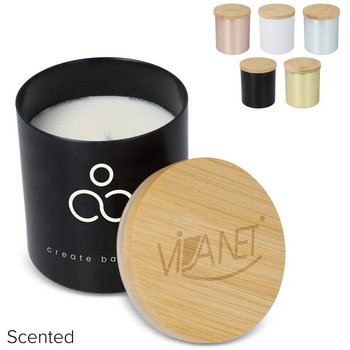 Bhakti plantaardige geurkaars in gerecycled aluminium potje zilver