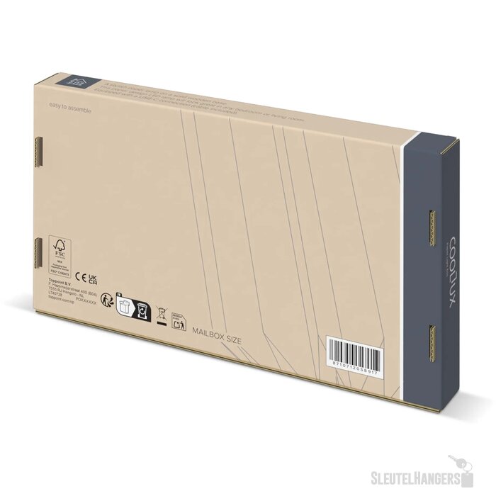 Coollux vouwbare papieren LED lamp Eos op houten voet, 25 cm (brievenbus doos) natuur