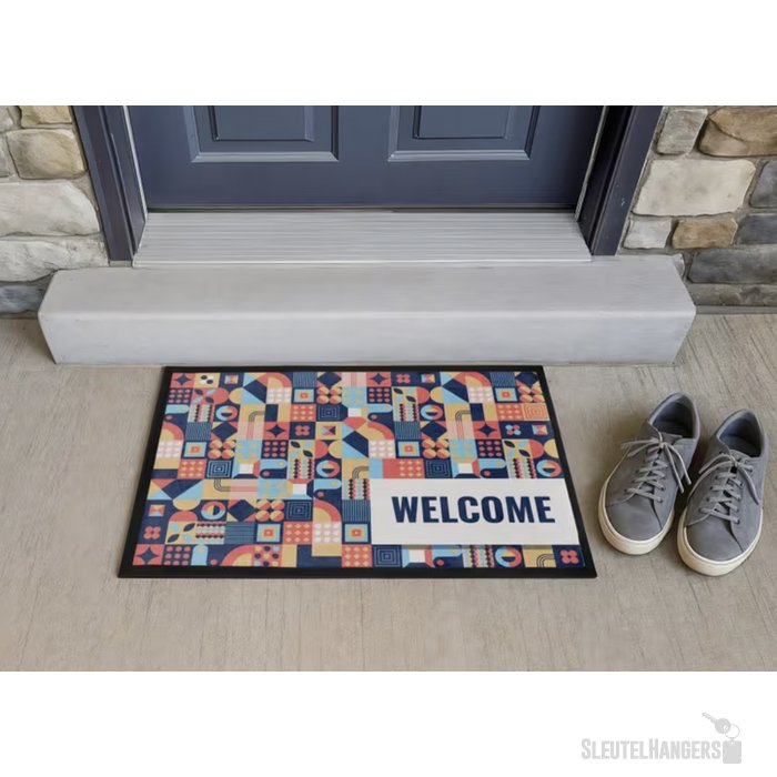 Deurmat sublimatie 50 x 75 cm zwart