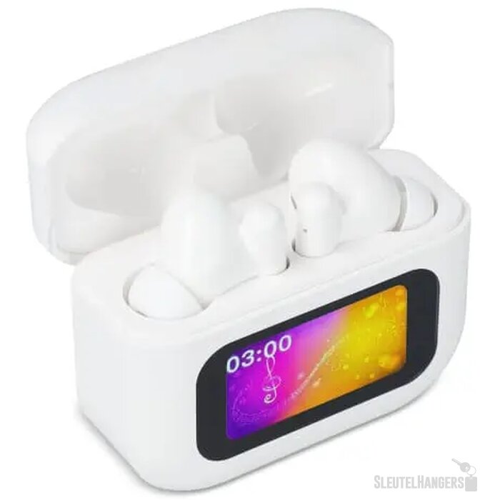 Draadloze ANC Oordopjes met touchscreen bediening wit