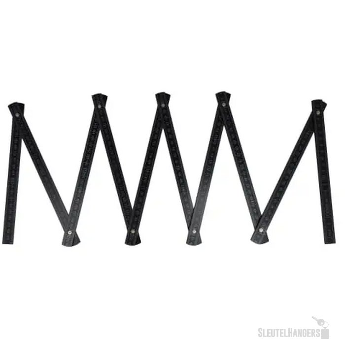 Duimstok hout 2m premium gekleurd zwart