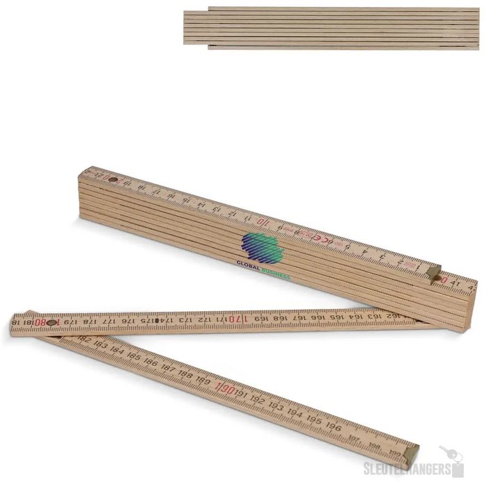 Duimstok hout 2m premium natuurlijk