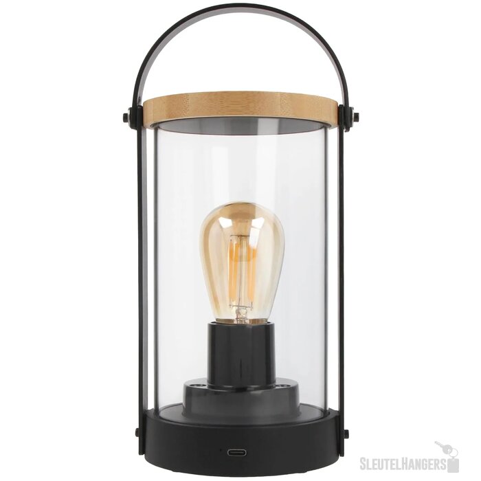 Edison Bamboe Lamp Zwart