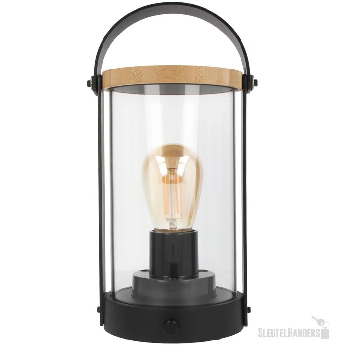 Edison Bamboe Lamp Zwart