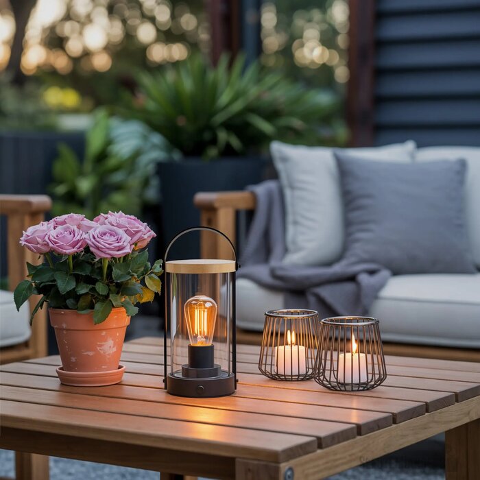 Edison Bamboe Lamp Zwart