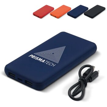 Elite Rubberized Powerbank 8000mAh donkerblauw