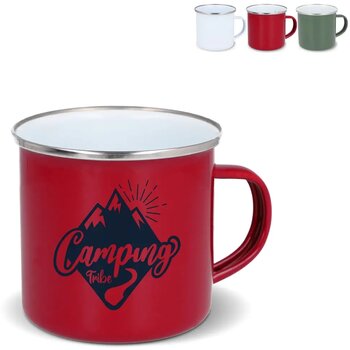 Emaille mok 350ml rood