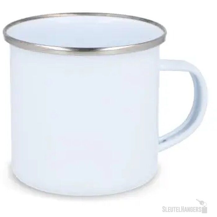 Emaille mok 350ml wit