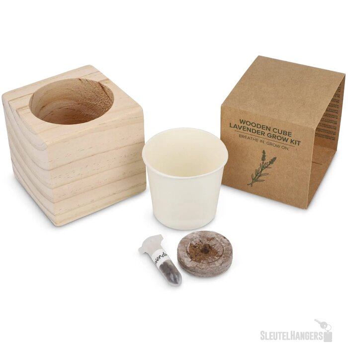 FSC Houten Plantenbak Set - Lavendel Naturel
