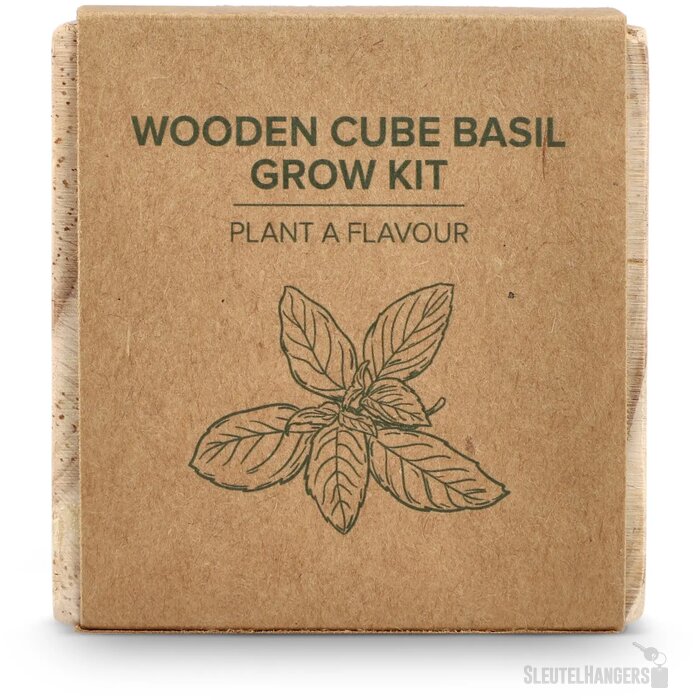 FSC Houten Plantenbak Set – Basilicum natuur
