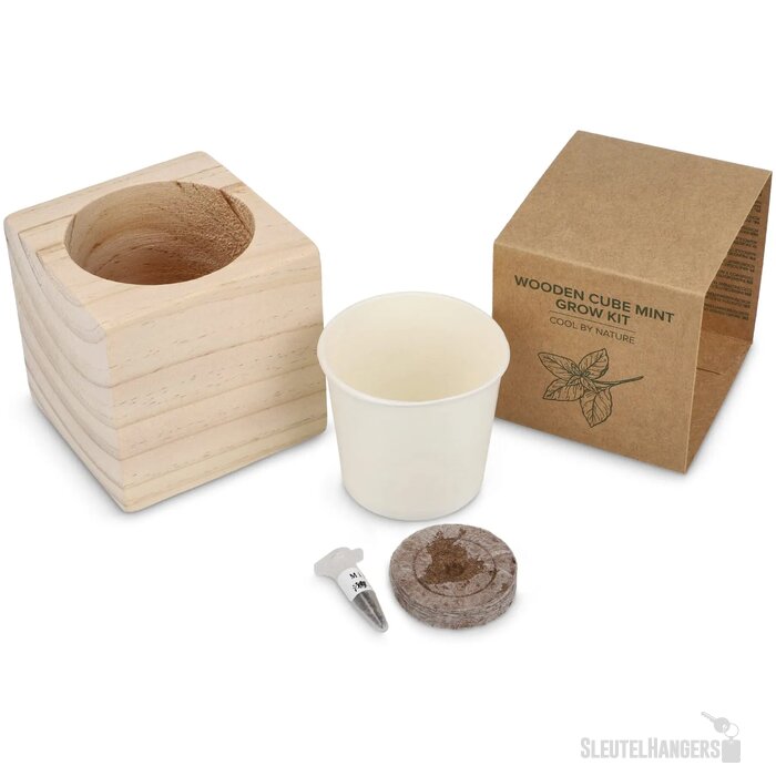 FSC Houten Plantenbak Set – Mint natuur