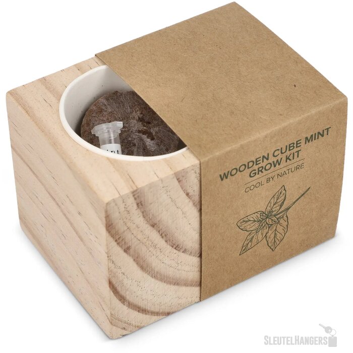 FSC Houten Plantenbak Set – Mint natuur