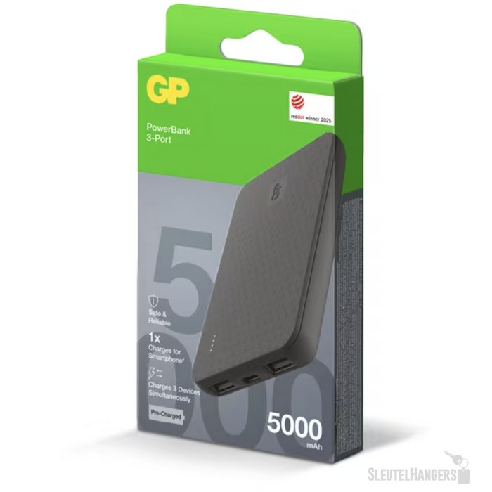 GP B+ Series Powerbank 5000 mAh zwart