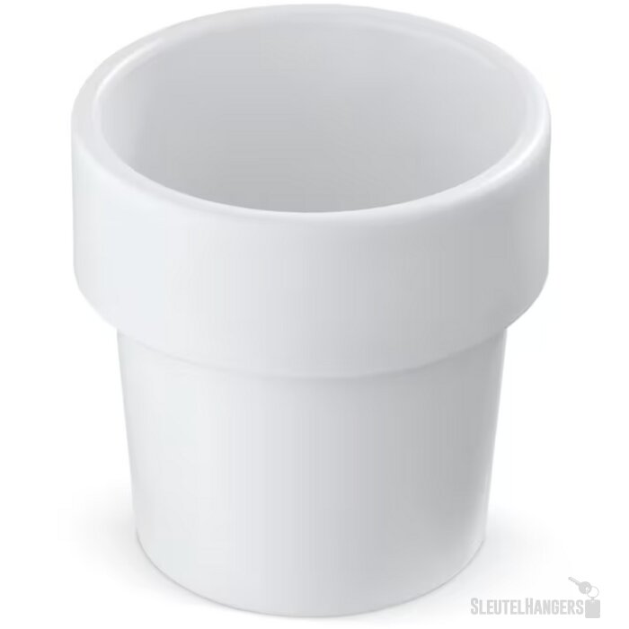 Hot-but-cool beker met basilicum zaadjes wit
