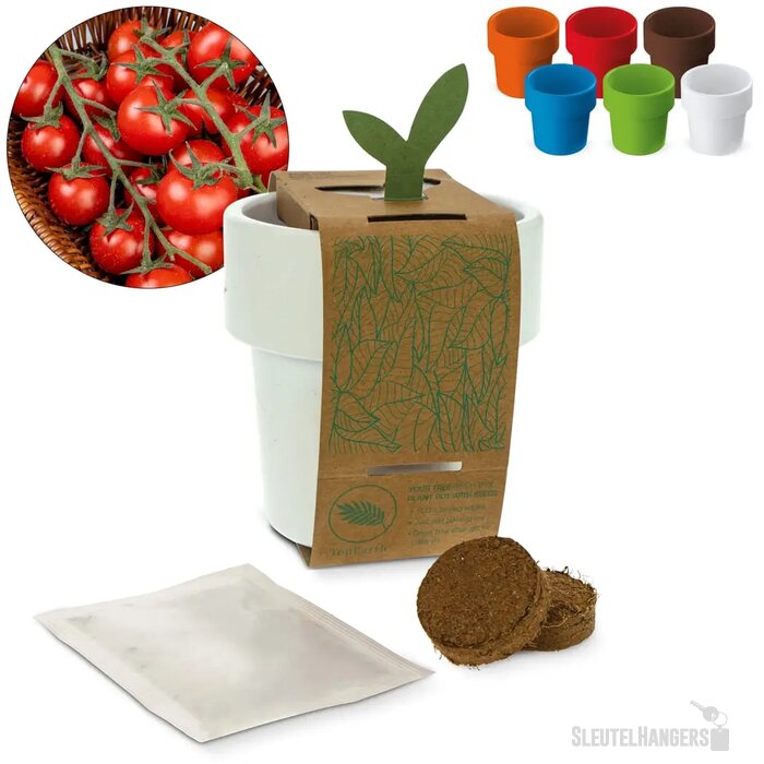 Hot-but-cool beker met kerstomaten zaadjes