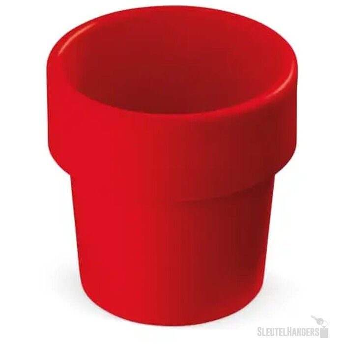 Hot-but-cool beker met kerstomaten zaadjes rood