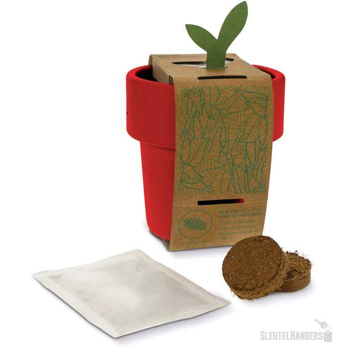 Hot-but-cool beker met kerstomaten zaadjes rood