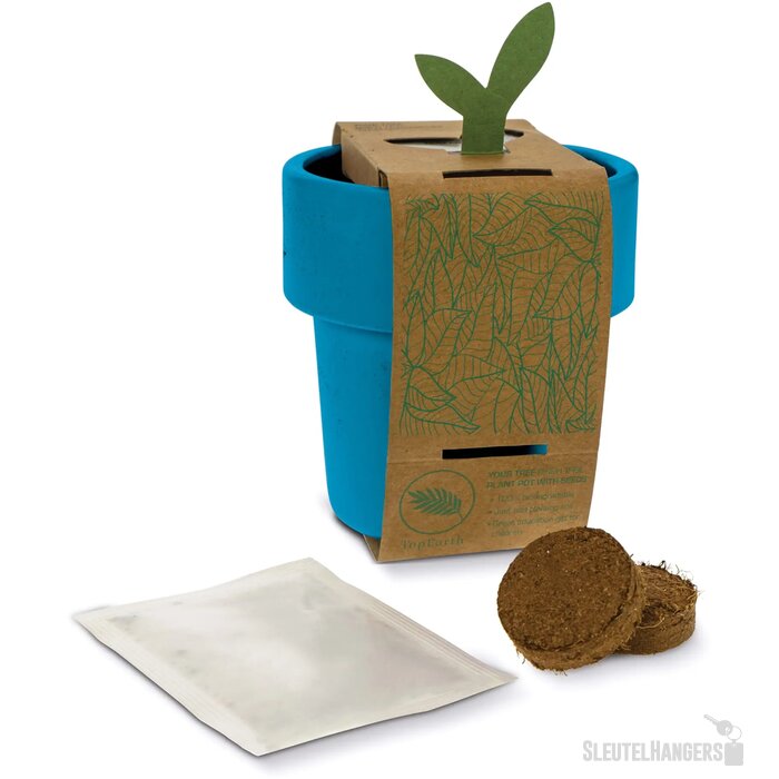 Hot-but-cool beker met kerstomaten zaadjes blauw