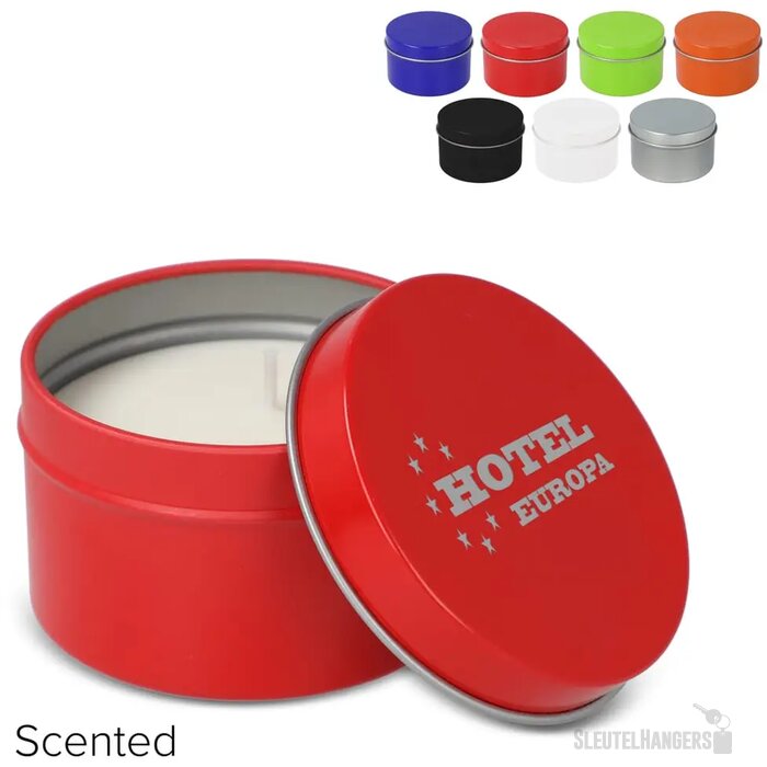 Kirtan plantaardige geurkaars in groot gerecycled blik