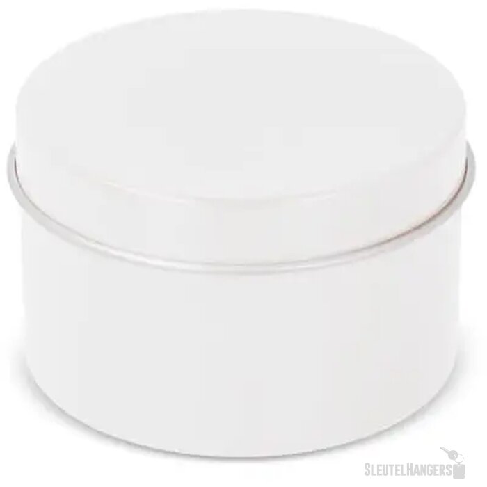 Kirtan plantaardige geurkaars in groot gerecycled blik wit