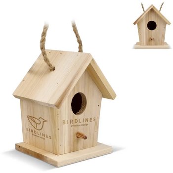 Klein vogelhuisje van FSC-hout natuur
