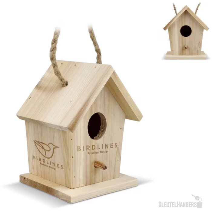 Klein vogelhuisje van FSC-hout natuur