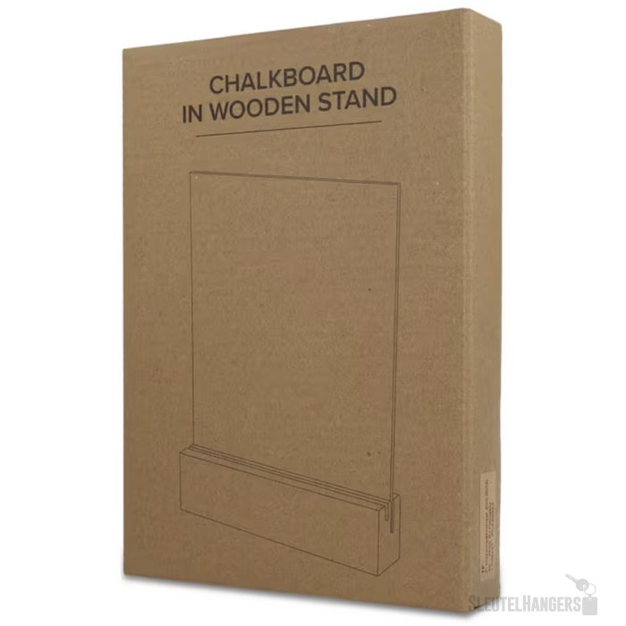 Krijtbord in houten standaard natuur