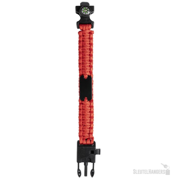 Survival Armband Met Kompas Rood