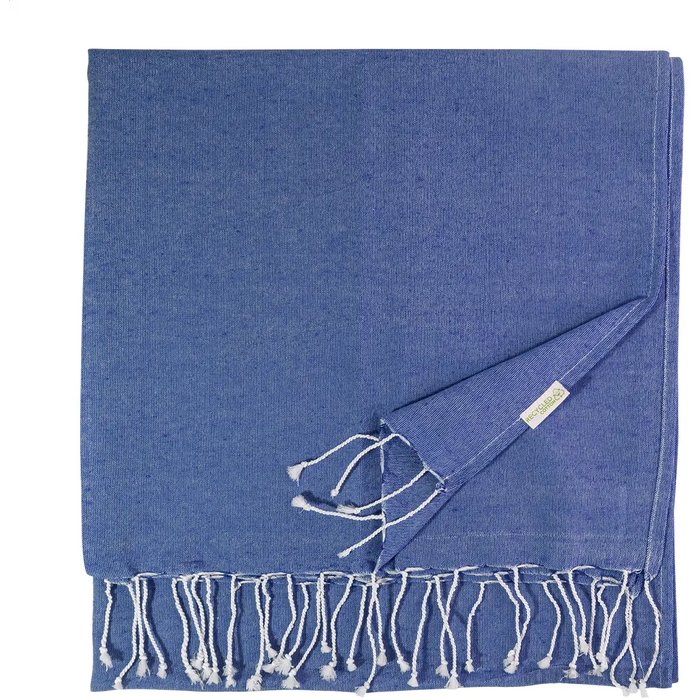 Aruba Gerecycled Katoenen Strandlaken Donker Blauw