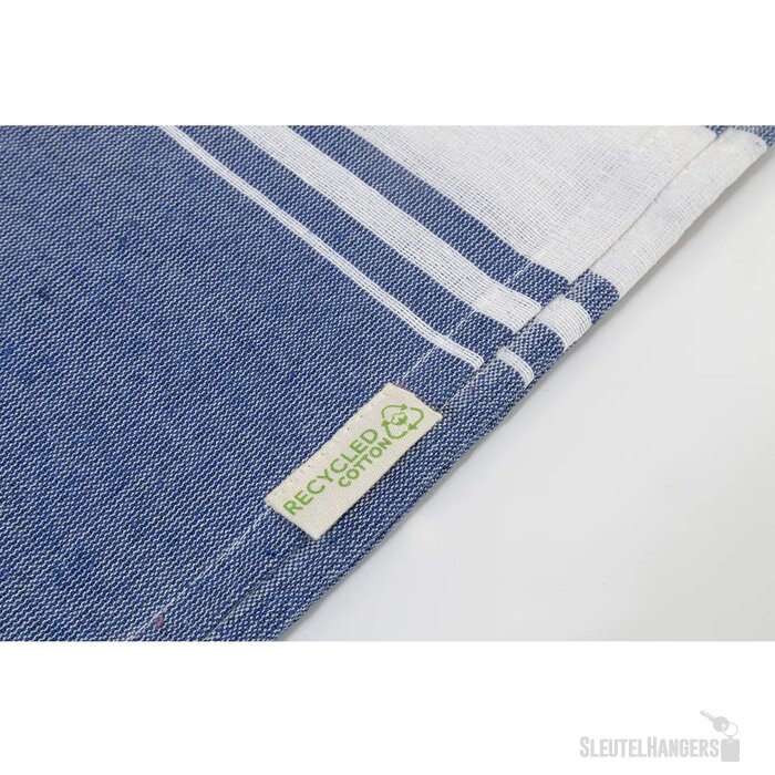 Cancun Gerecycled Katoenen Strandlaken Donker Blauw